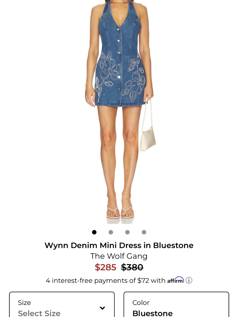 Wynn Denim Mini Dress in Bluestone